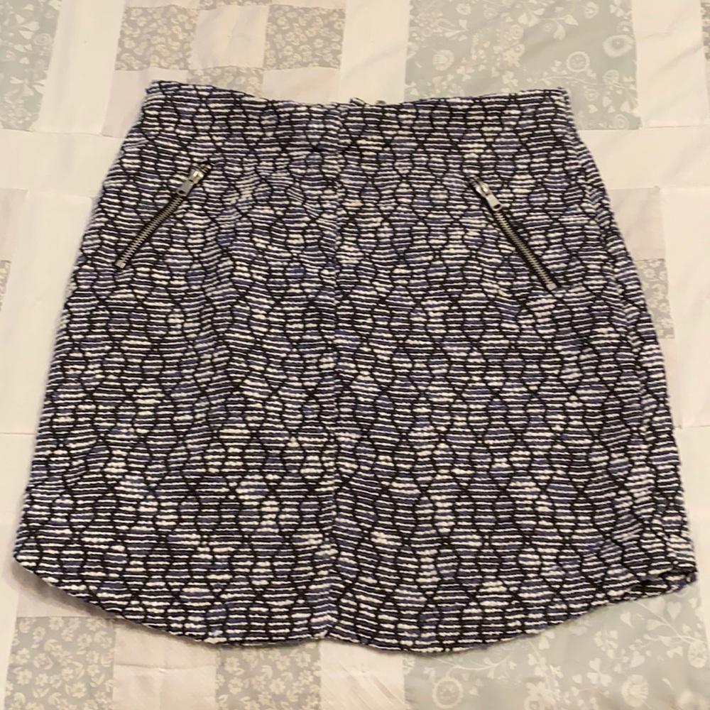 Woven mini pencil skirt